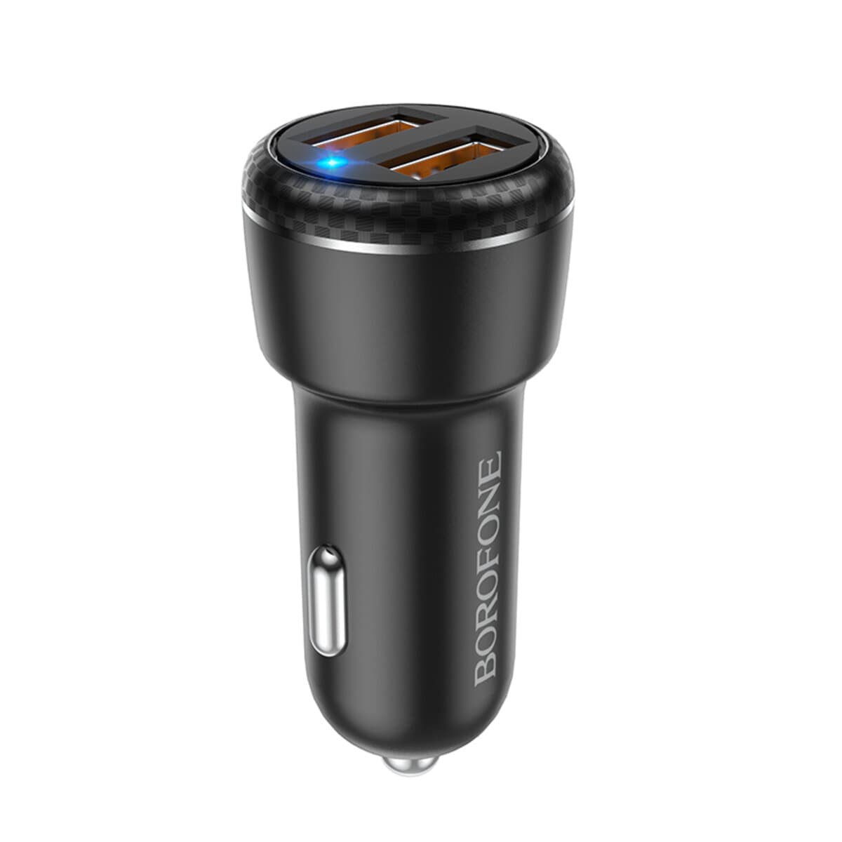 Автомобільний зарядний пристрій BOROFONE BZ17 Core 2xUSB dual port QC3.0 car charger set USB для Micro-USB cable 18W Black (BZ17M)