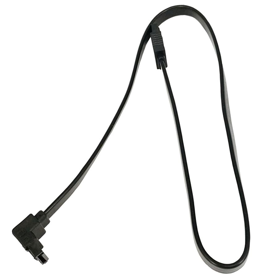 Кабель SATA 7pin F/F L-конектор 40см Black (S0283)