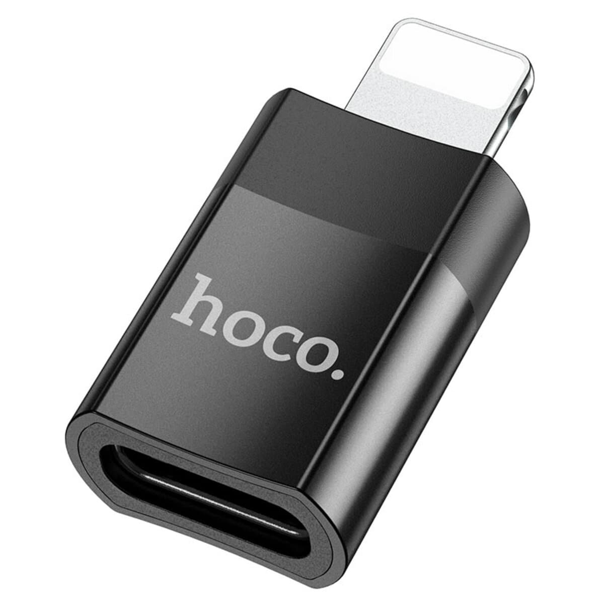 Перехідник адаптер HOCO UA17 Lightning Male to Type-C female USB2.0 adapter Black