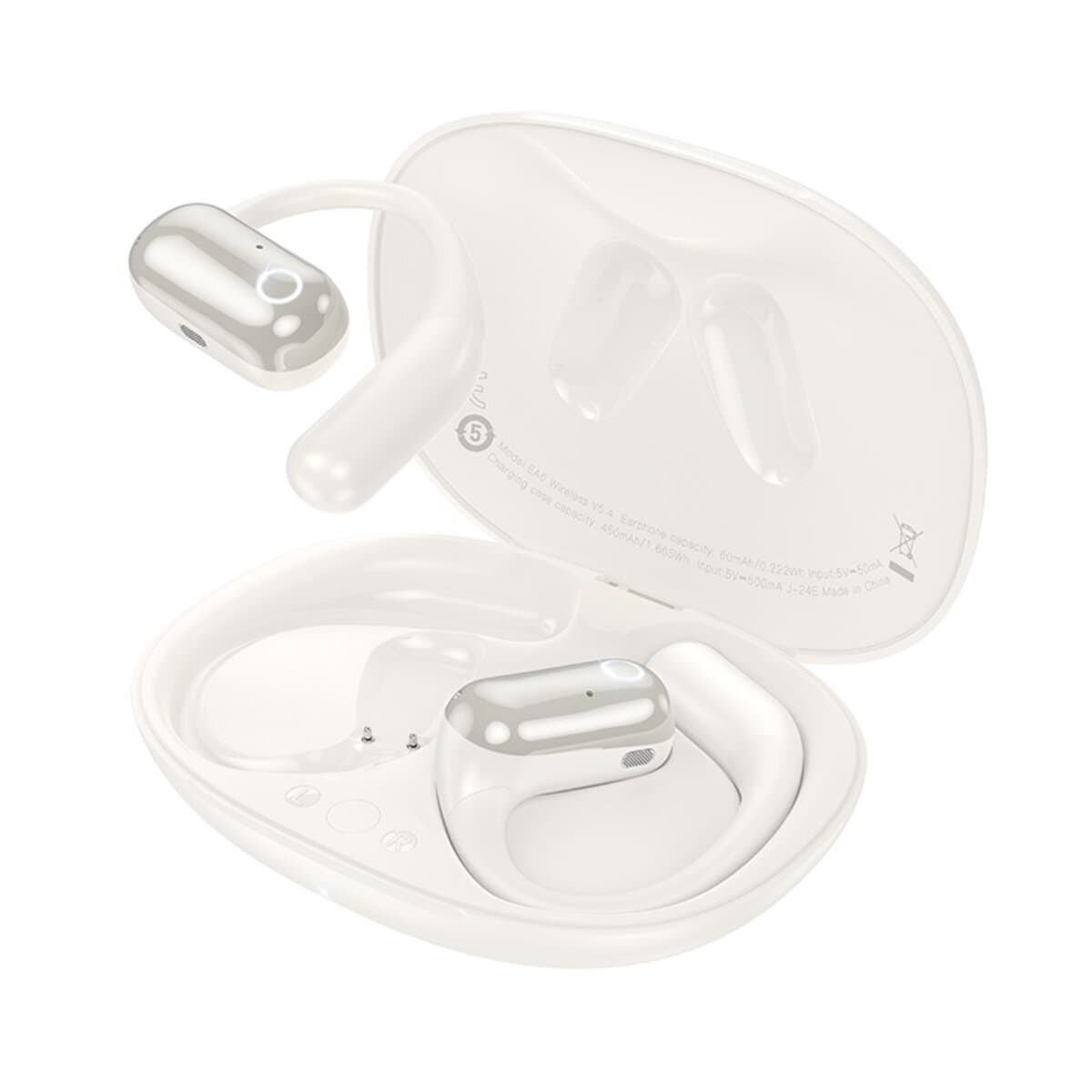 Бездротові навушники HOCO EA6 Melody open true wireless BT5.4 headset 450 mAh White