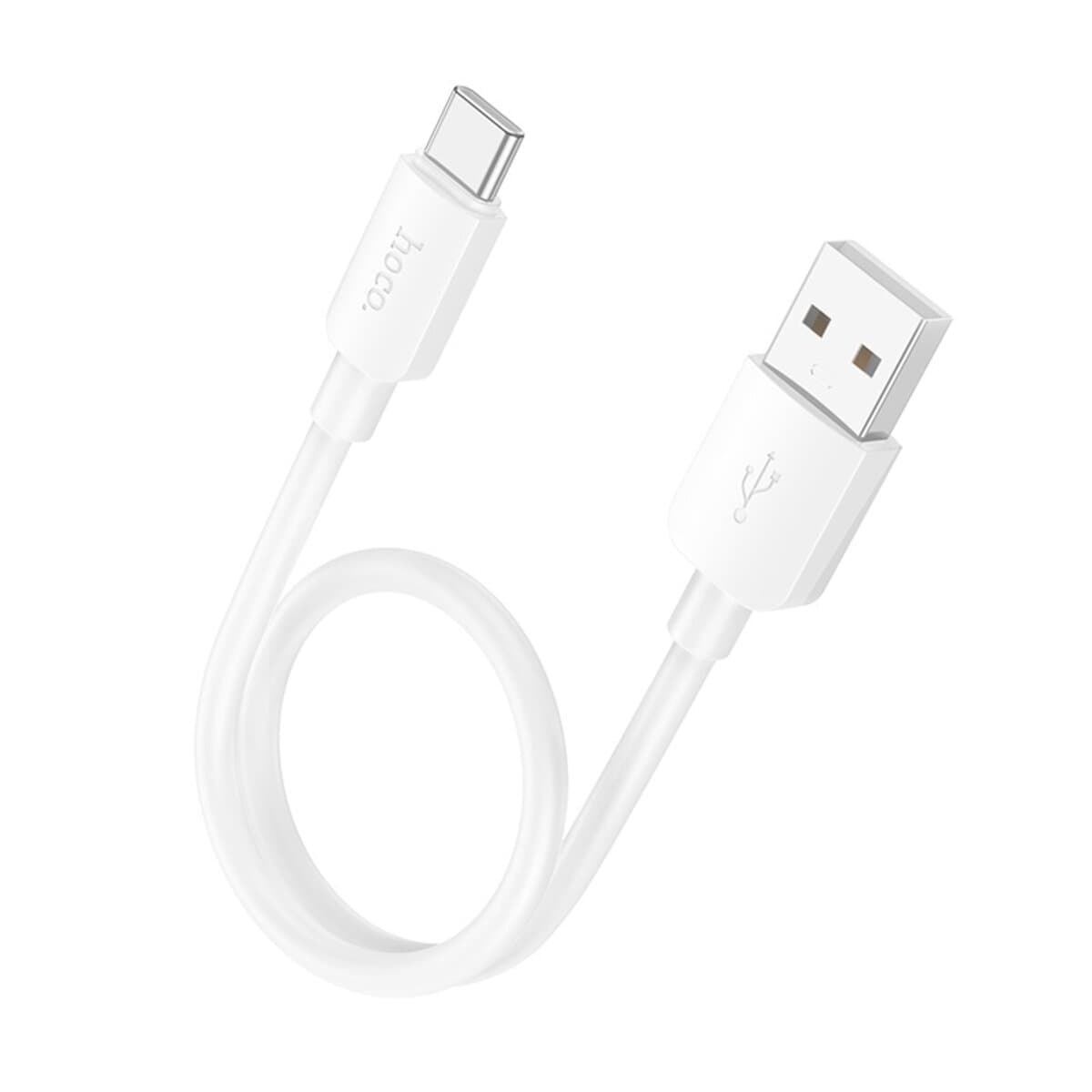 Кабель HOCO X96 Hyper 27W charging data cable USB to Type-C 0.25m White