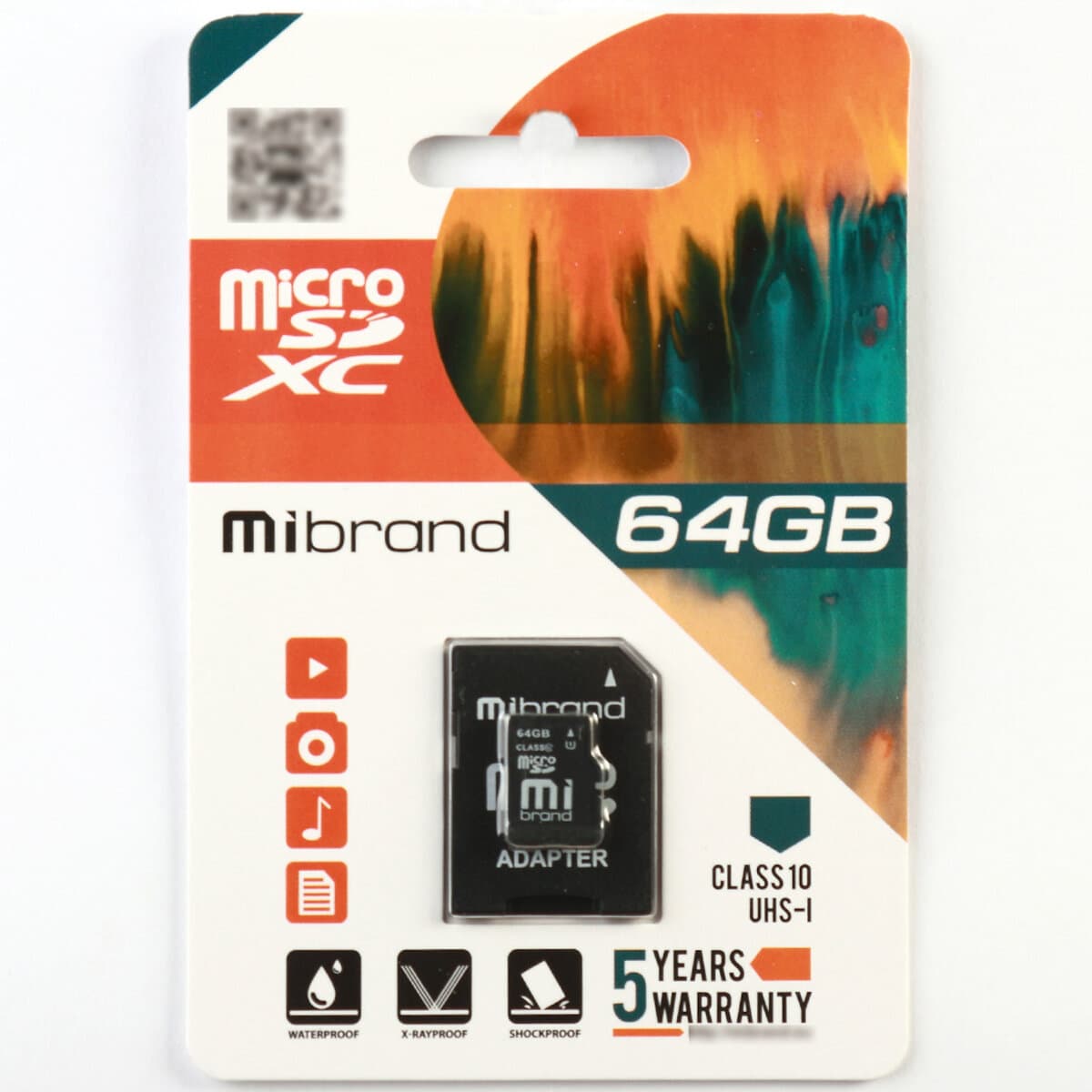 Карта пам'яті Mibrand microSDXC UHS-1 64Gb class 10 adapter SD (MICDXU1/64GB-A)