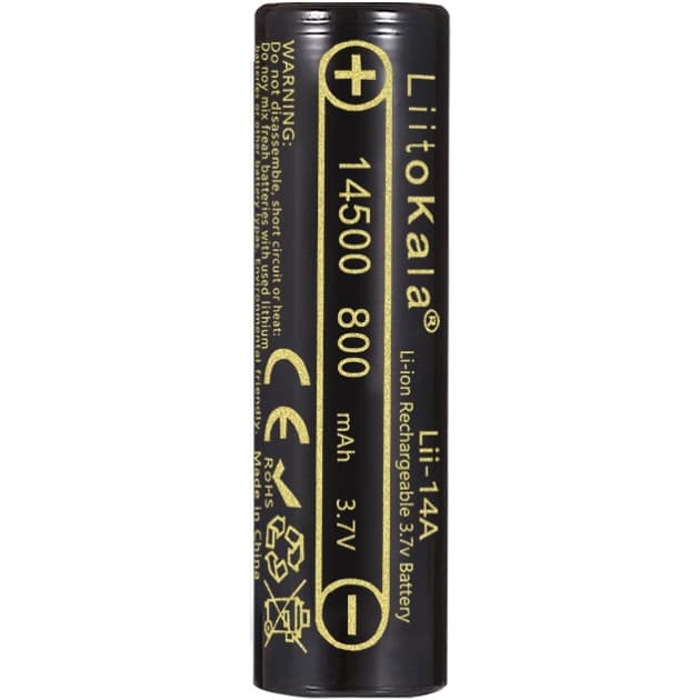 Акумулятор LiitoKala Lii-14A 14500 800mAh 3.7V li-ion battery 1шт (Lii-14A (14500))