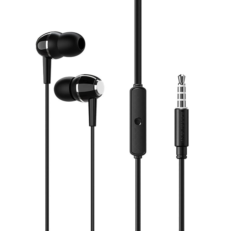 Дротові навушники з мікрофоном BOROFONE BM36 3.5mm 1.2m Black