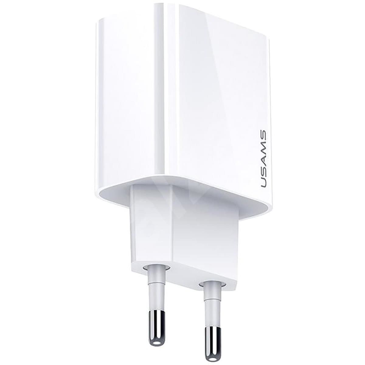Зарядний пристрій Usams US-CC118 T34 PD Type-C Fast Travel Charger 20W EU QC3.0 3A White (CC118TC01)