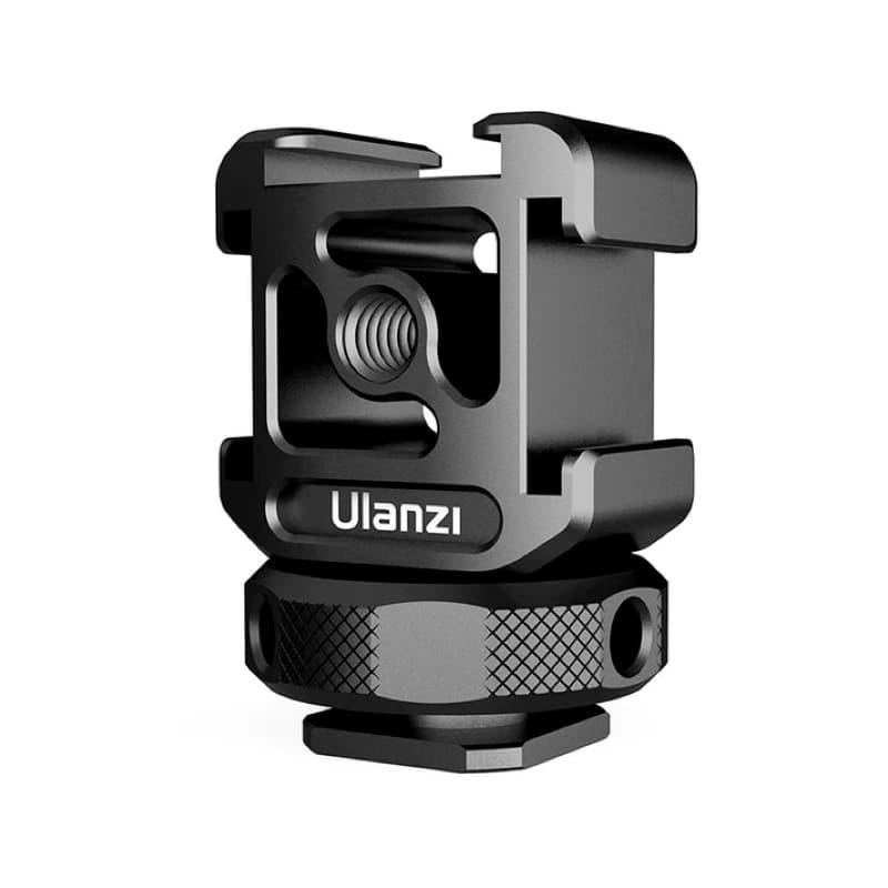 Адаптер кронштейн холодний башмак для камери Ulanzi Vijim PT-12 Metal Triple Cold Shoe Mount Black (2132)