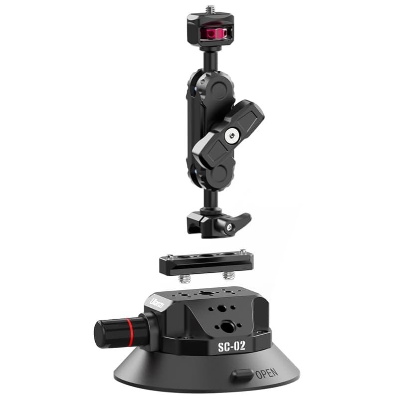 Присоска тримач для камери з швидкознімним кріпленням Ulanzi SC-02 Extended Vacuum Suction Cup 4.5'' Black (3090)