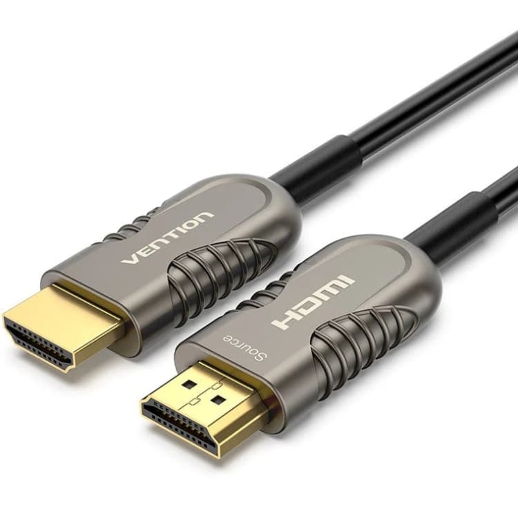 Кабель Vention HDMI M - M 60 м V2.1 Optical 8K 60Гц 48Gbps Dolby 7.1 TPE Black Metal Type Black (AAZBAE)