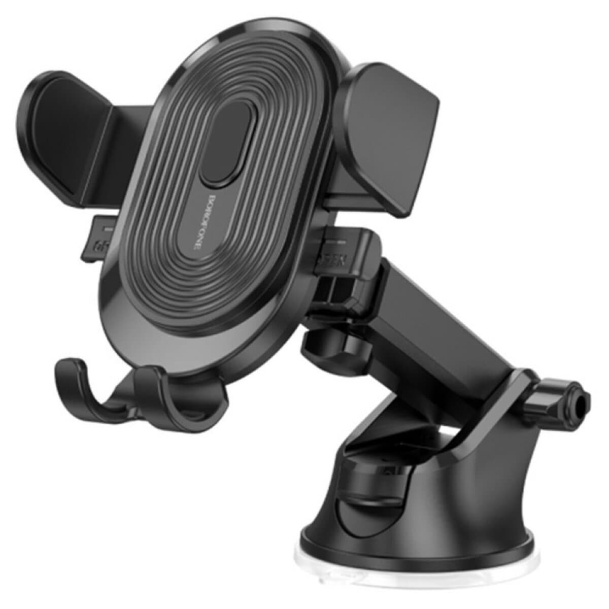 Тримач для телефону автотримач BOROFONE BH85 Experience 1-button car holder center console Black (BH85)