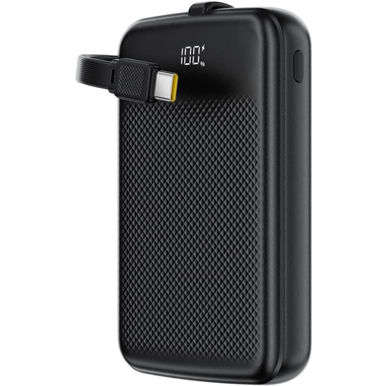 Powerbank павербанк УМБ Acefast M13 10000mAh 22.5W PD QC3.0 2xUSB-C USB-A with build Type-C cable Black