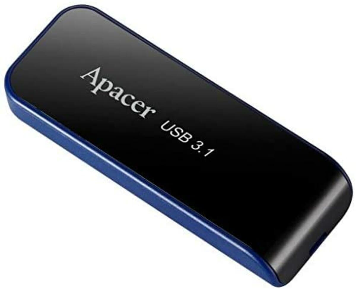 Флеш пам'ять флешка Apacer AH356 64GB USB 3.1 Black-Blue (AP64GAH356B-1)
