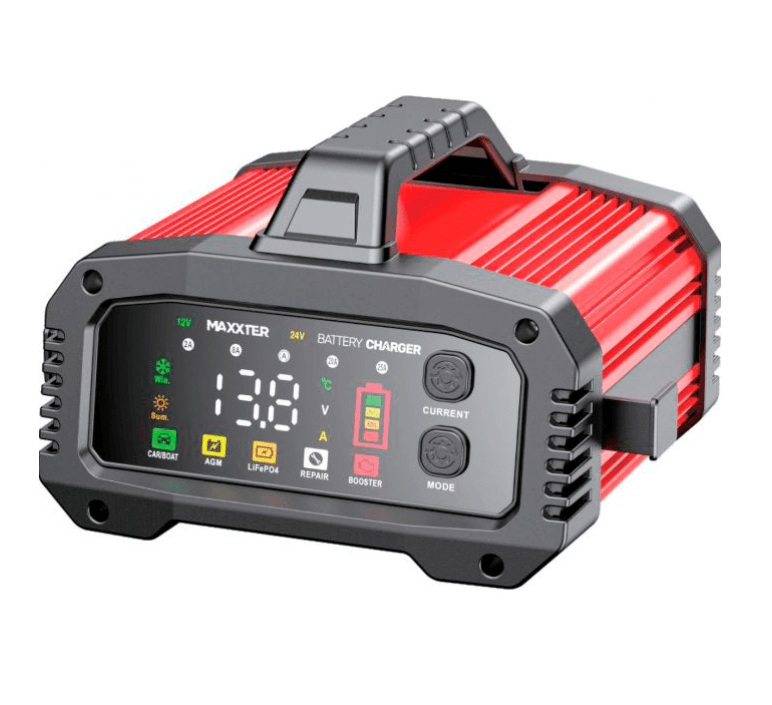 Зарядний пристрій для акумуляторів бустер Maxxter MX-CHR-1224V25M 12-24V 25A Black-Red (MX-CHR-1224V25M)