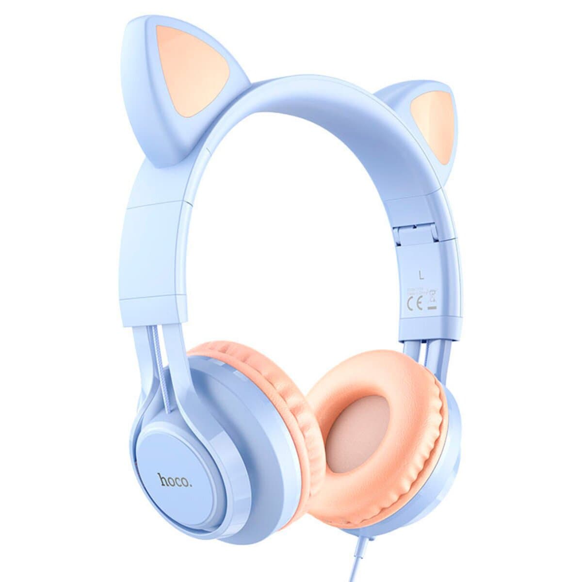 Дротові навушники HOCO W36 Cat ear headphones with mic 3.5мм Dream Blue
