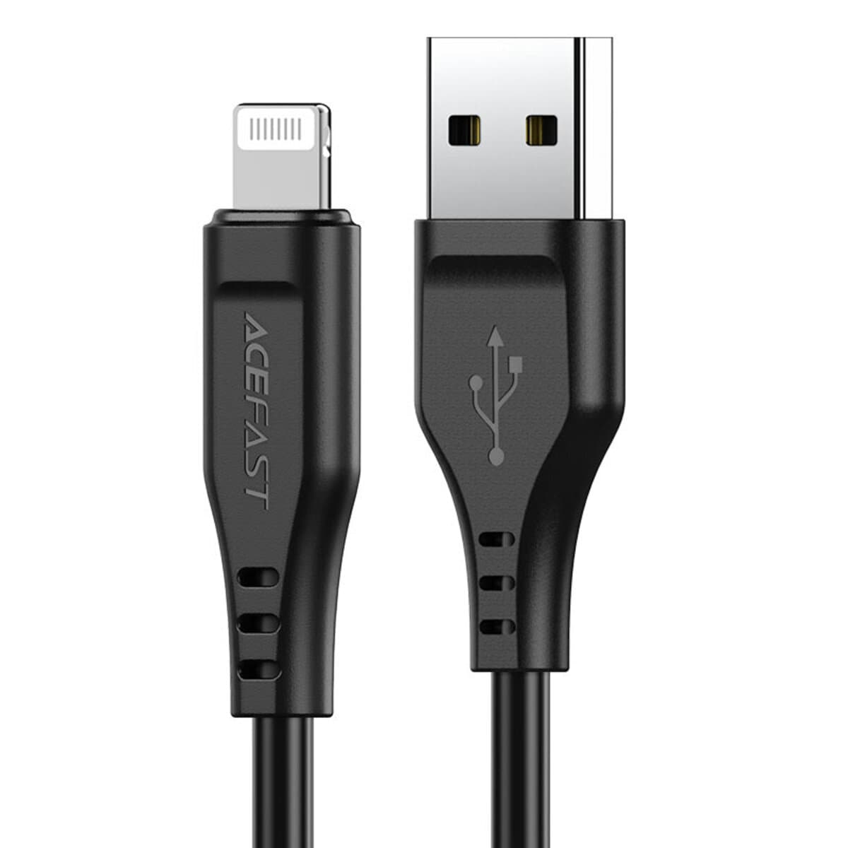 Кабель ACEFAST C3-02 USB to Lightning 2.4A 1.2m TPE connectors Black (AFC3-02B)