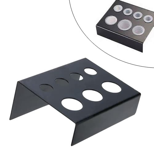 Підставка під ковпачки капси для тату 7 отворів метал Black (530306)