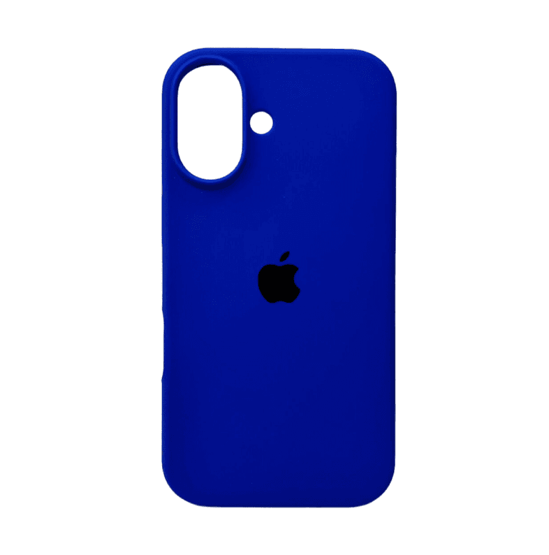 Защитный чехол-накладка Silicone Full Case AA Open Cam для Apple iPhone 16 Shiny Blue (FullOpenAAi16-45)