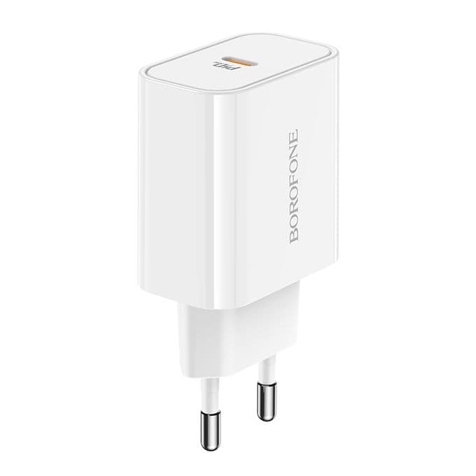 Зарядное устройство BOROFONE BA57A Easy Speed 1xType-C single port PD20W charger White