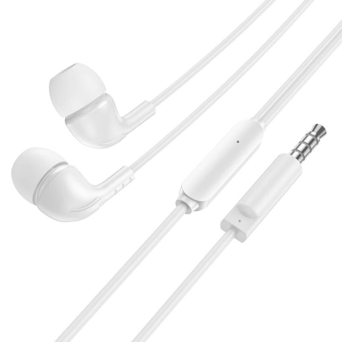 Провідні навушники з мікрофоном BOROFONE BM83 Craft universal earphones with mic 1.2m 3.5mm White (BM83W)