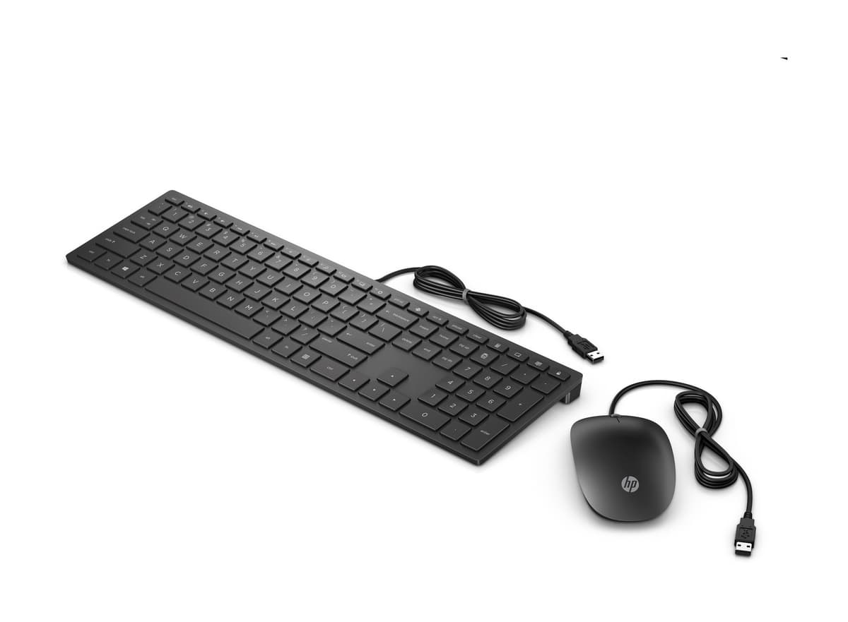 Комплект проводной клавиатуры и мышки HP Pavilion 400 USB UKR Black (4CE97AA)