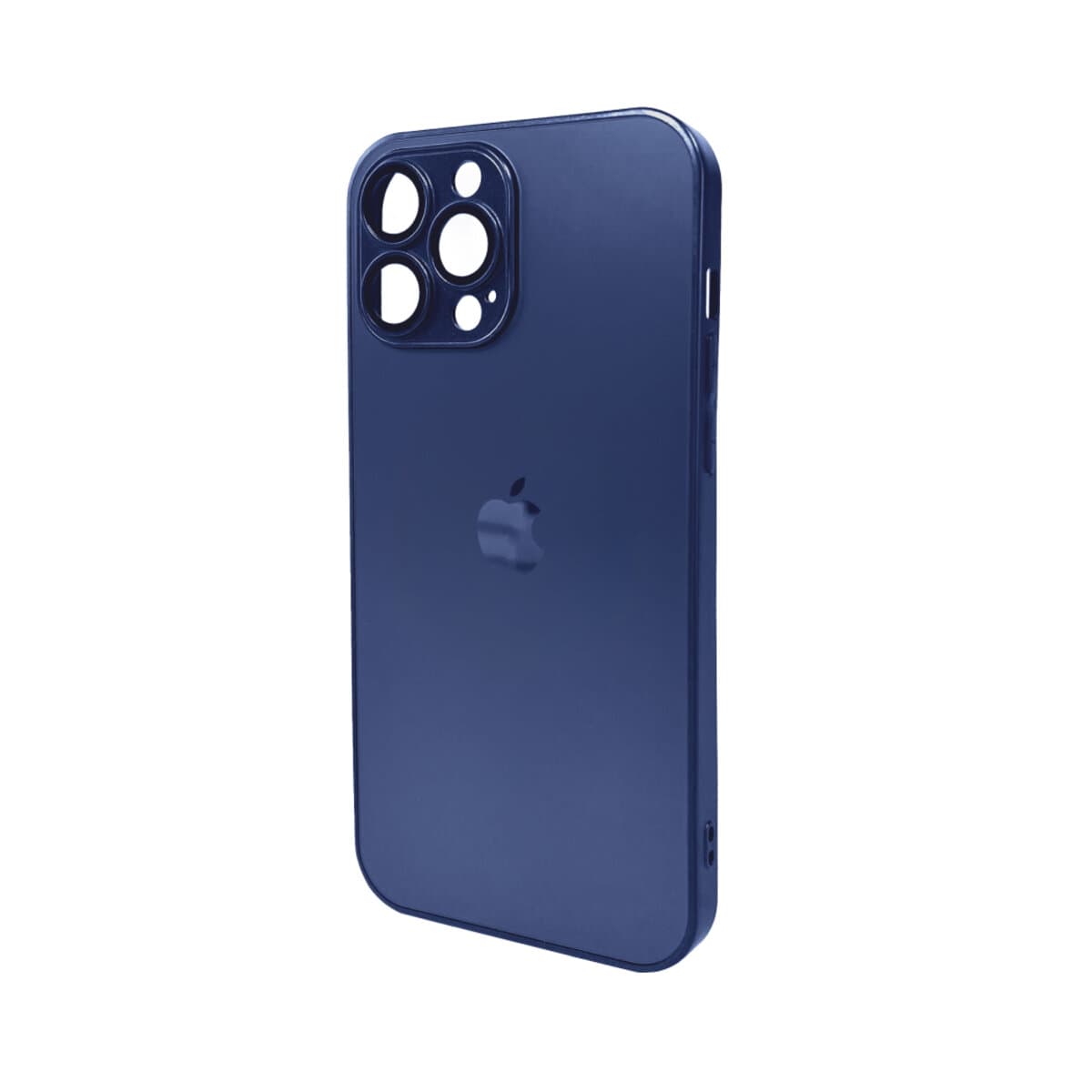 Защитный чехол-накладка AG Glass Matt Frame Color Logo для Apple iPhone 13 Pro Max Navy Blue (AGMattFrameiP13PMBlue)