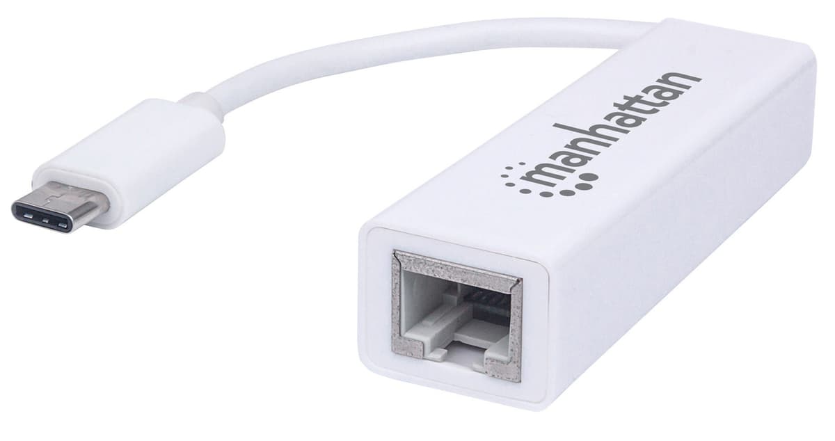 Переходник Manhattan USB Type C to Ethernet RJ45 1000 Mb White (507585)