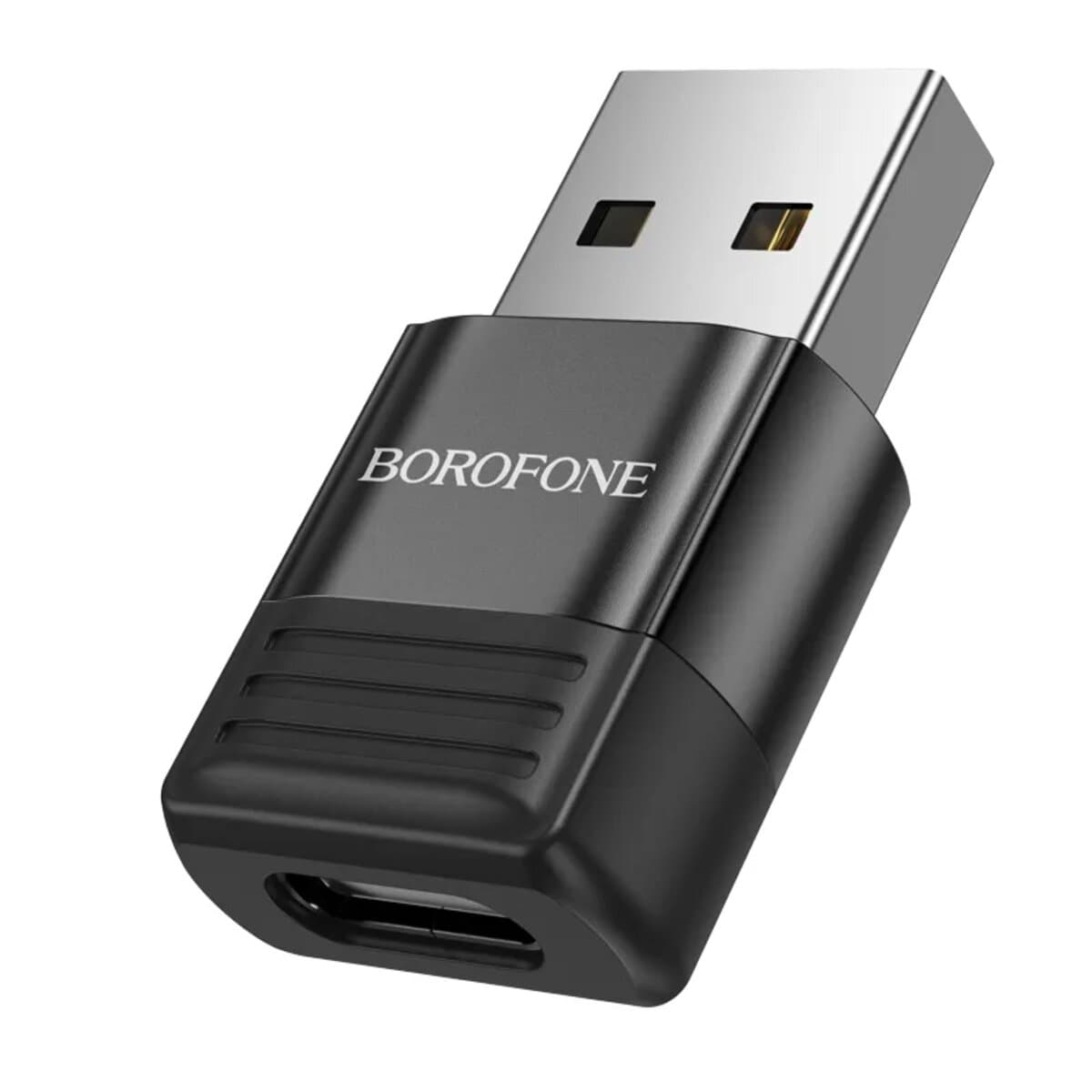 Адаптер перехідник BOROFONE BV18 USB to Type-C female USB2.0 Black (BV18UC)