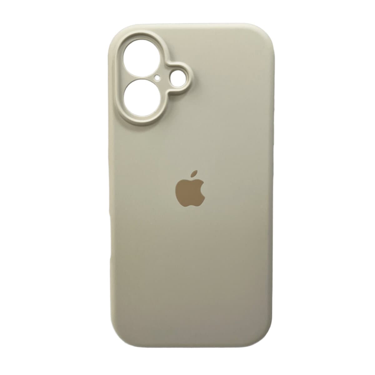 Защитный чехол-накладка Silicone Full Case AA Camera Protect для Apple iPhone 16 Antique White (FullAAi16-9)