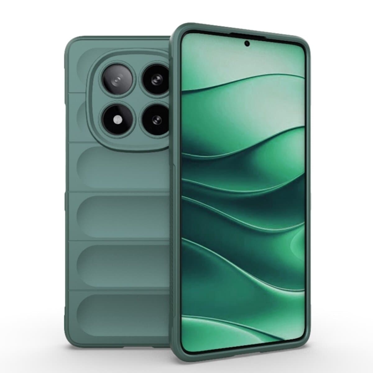 Защитный чехол-накладка Cosmic Magic Shield для Xiaomi Redmi Note 14 Pro Plus 5G Dark Green (MagicShXiNo14p+Green)