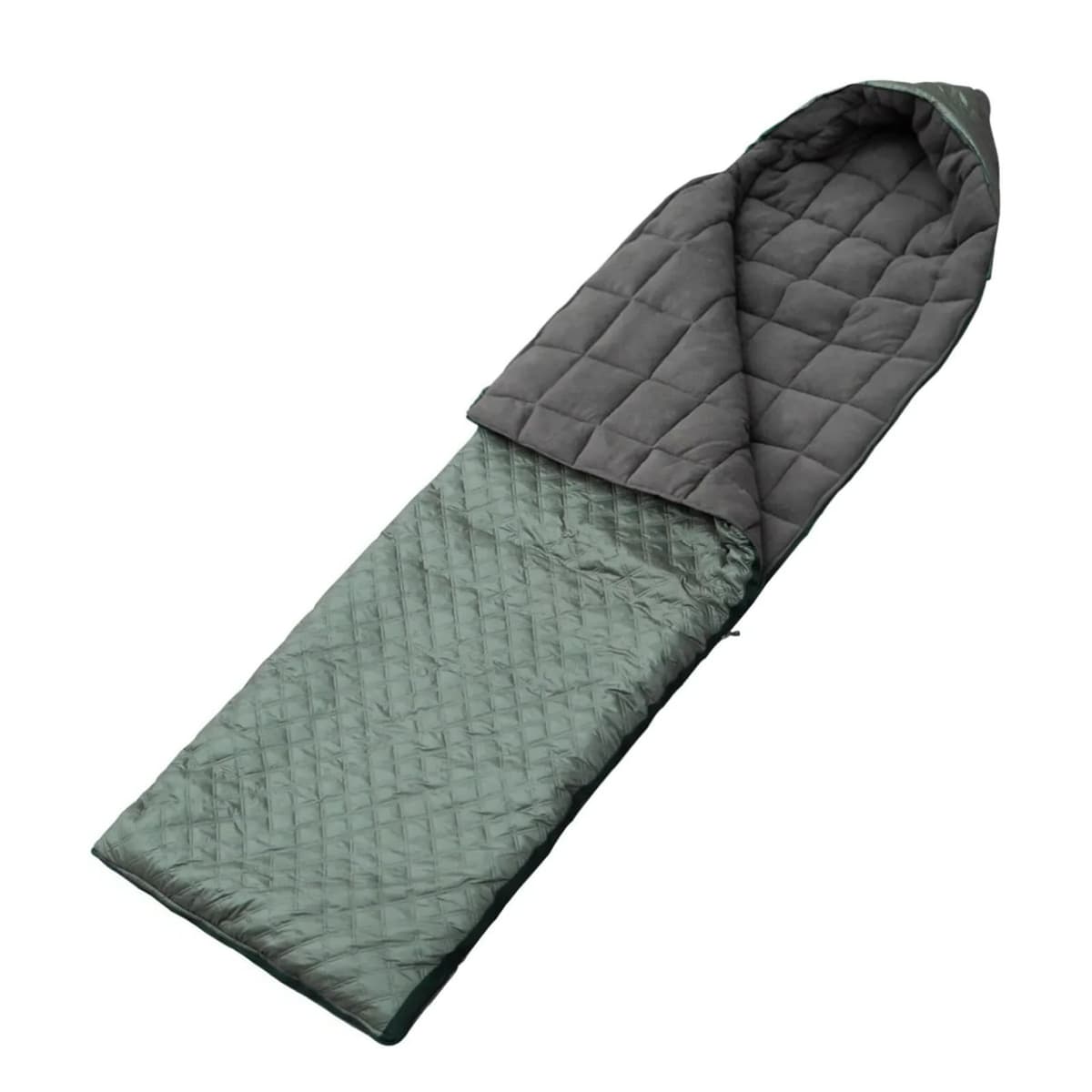 Спальний мішок спальник Kirasa Зима Фліс-15 210см Olive (KI5374)