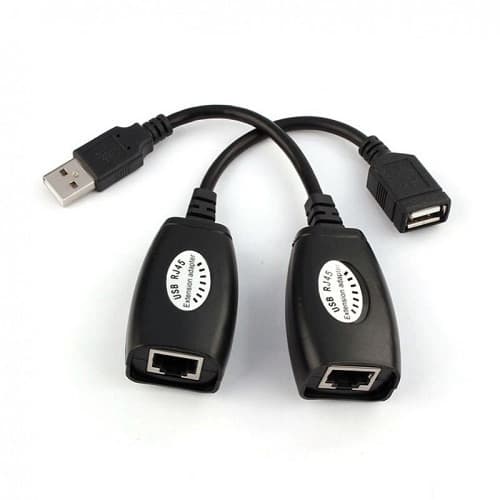 Кабель подовжувач по витій парі RJ45 B00561 USB AM-AF 45м USB1.1 RTL Black