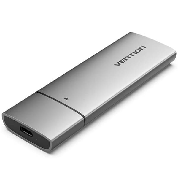 Зовнішня кишеня для SSD Vention M.2 B&M-key USB Type-C 3.2 Grey (KPFH0)