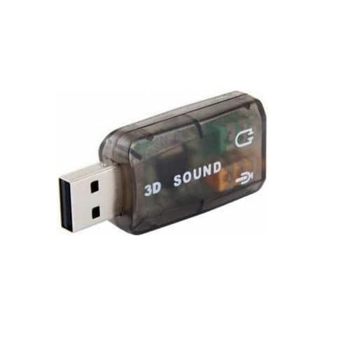 Звукова карта B00443 USB 2 Channel 3D Sound RTL Transparent Black