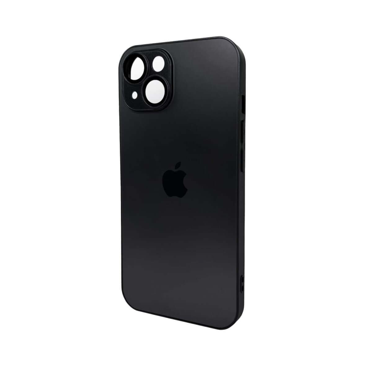 Защитный чехол-накладка AG Glass Matt Frame Color Logo для Apple iPhone 15 Graphite Black (AGMattFrameiP15Black)