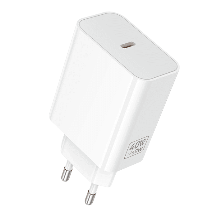 Зарядное устройство HOCO C162A Source single port 1xType-C PD40W charger EU White