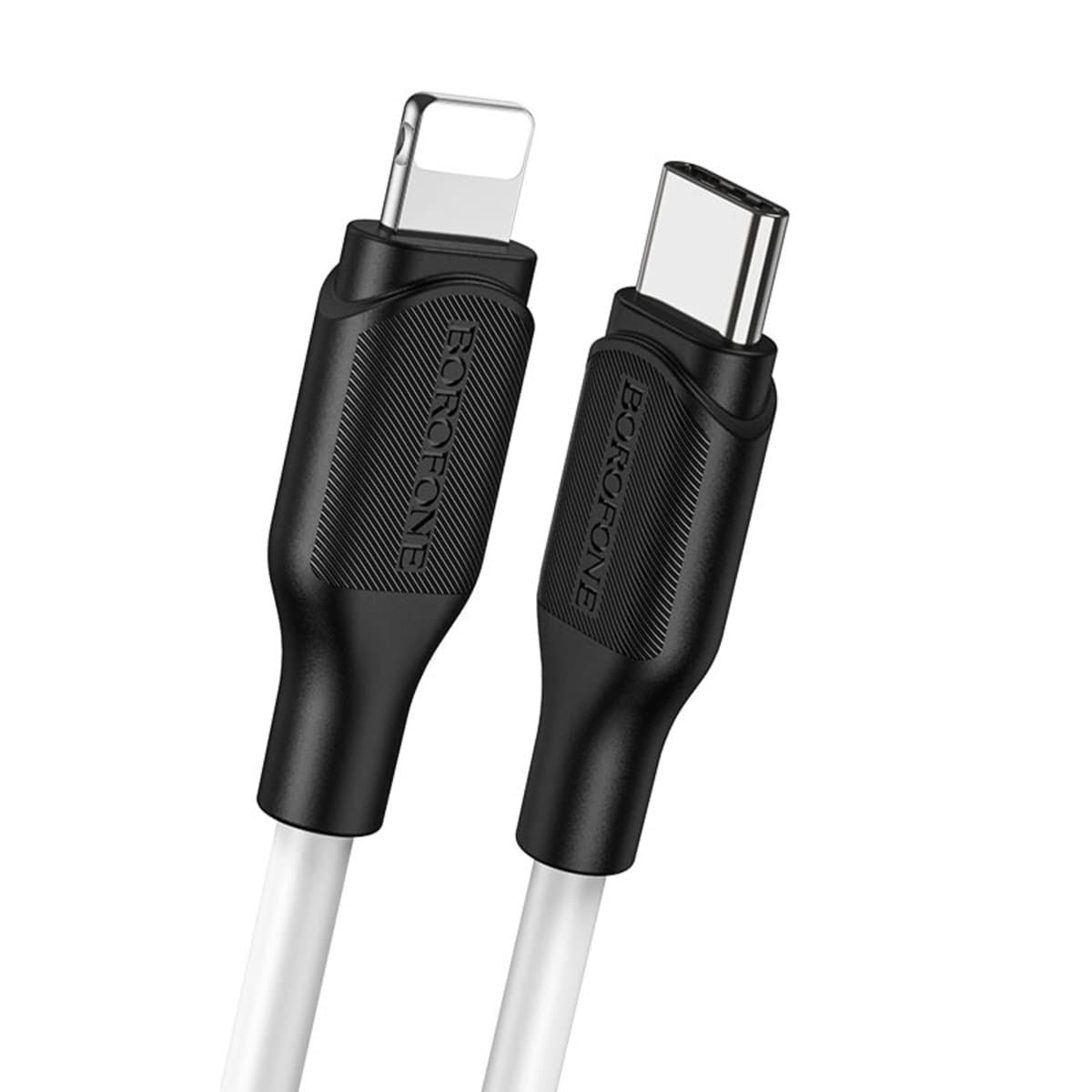 Кабель BOROFONE BX42 Encore silicone PD charging data cable Type-C to Lightning 3A 1m White (BX42CLW)