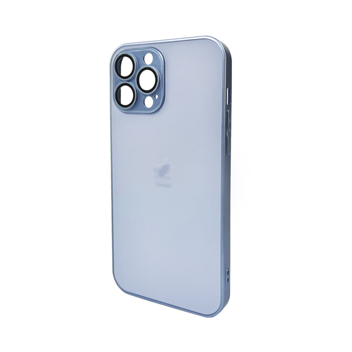 Защитный чехол-накладка AG Glass Matt Frame Color Logo для Apple iPhone 13 Pro Max Sierra Blue (AGMattFrameiP13PMLBlue)
