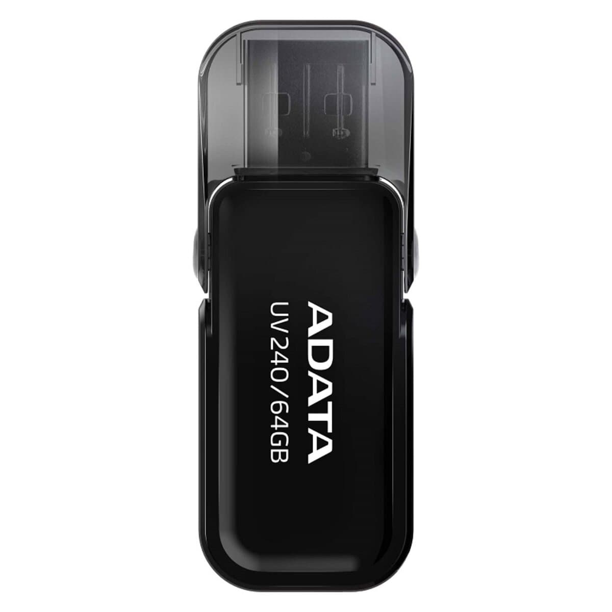 Флеш пам'ять флешка Flash A-DATA AUV 240 64Gb USB 2.0 Black (AUV240-64G-RBK)