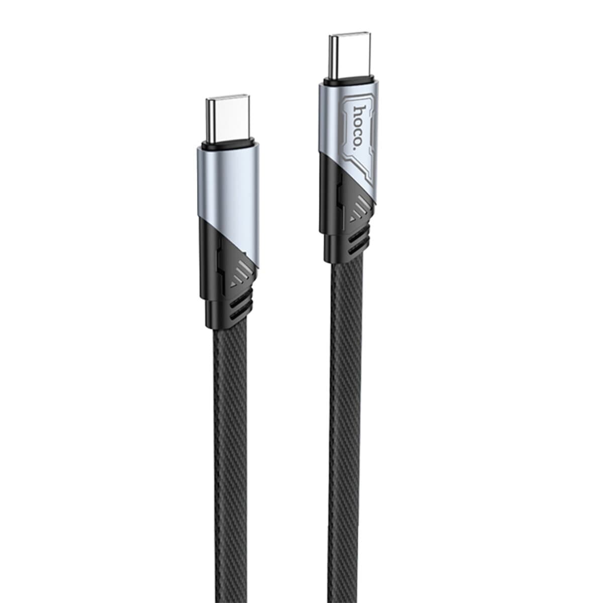 Кабель HOCO U119 Type-C to Type-C 60W 1.2m nylon aluminum connectors Black