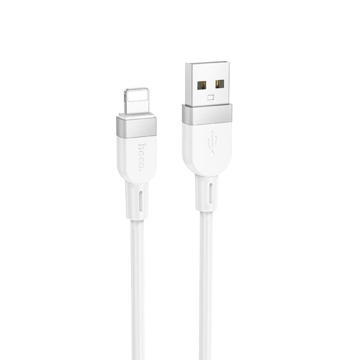 Кабель HOCO X109 Energy silicone charging data cable USB to Lightning 2.4A 1м White