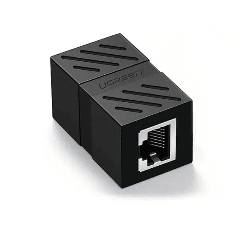 Джойнер конектор UGREEN NW114 RJ45 Network Keystone Jack Inline Coupler Female to Female упаковка 10шт Black (UGR-30718)