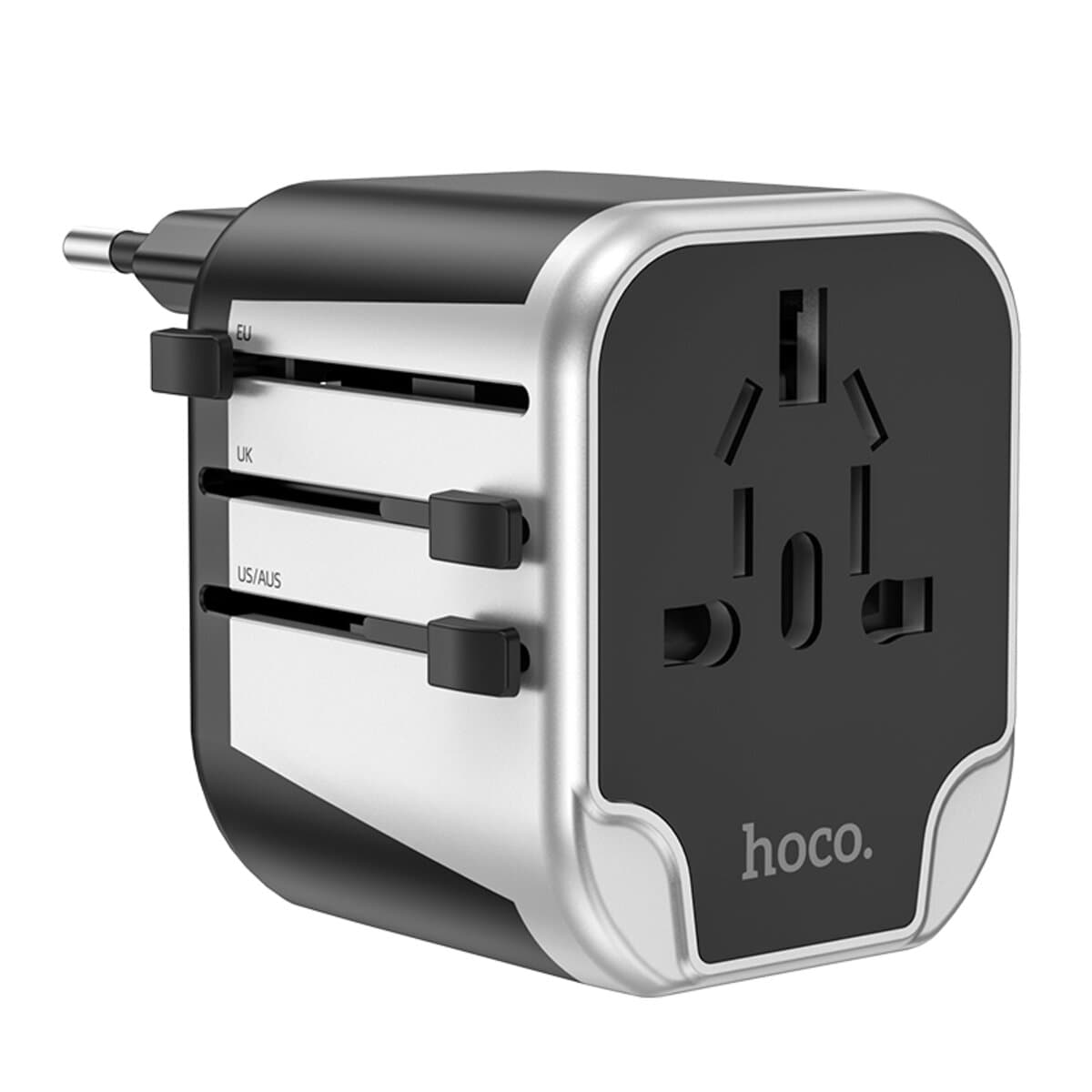 Універсально зарядний пристрій HOCO AC5 Level dual port universal conversion charger Black