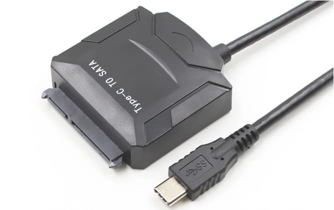 Перехідник S0747 USB3.1 Type-C - SATA III F 2.5" 3.5" 7+15pin з БЖ Black