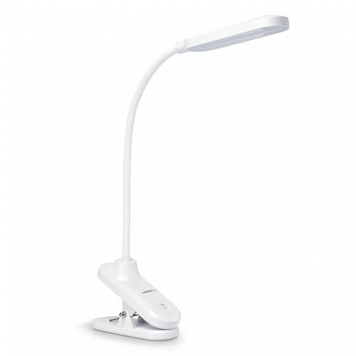Настільна LED лампа з прищіпкою VIDEX VL-TF09W 7W 3000-5500K 220V гнучка White (25051)