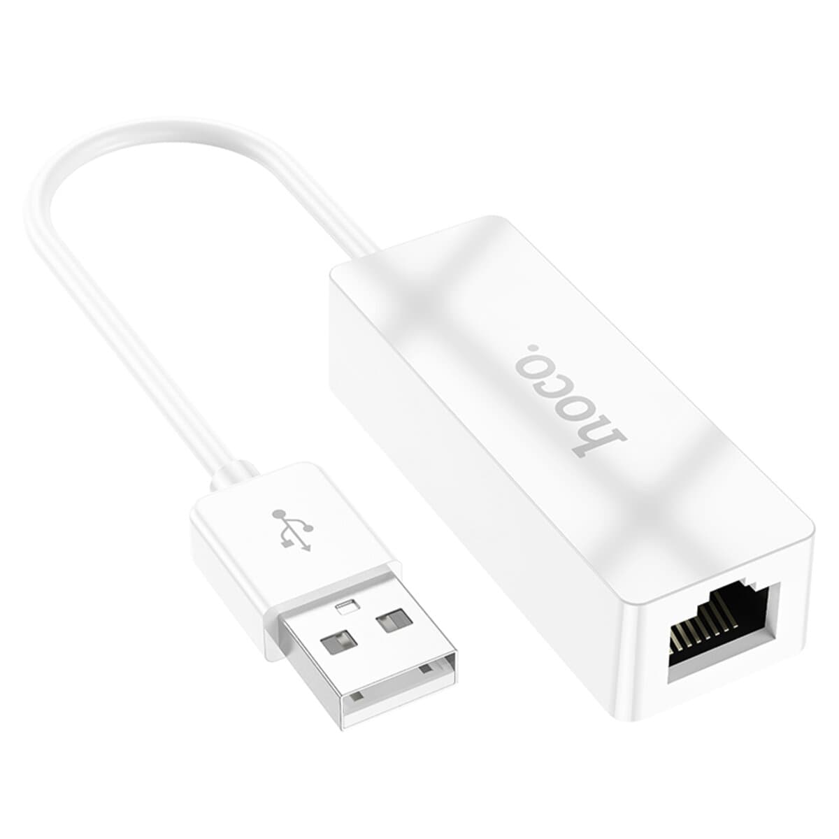 Перехідник HOCO UA22 Acquire USB to RJ-45 ethernet adapter 100 Mbps White