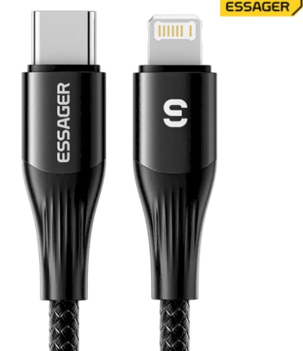Кабель ESSAGER SY01-P Type-C to Lightning 29W 1м Black (EXCTL-SY01-P)
