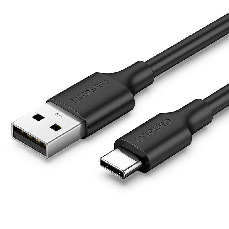 Кабель UGREEN US287 USB 2.0 AM to Type-C 1м 3A 18W Nickel Plating Black (60116)